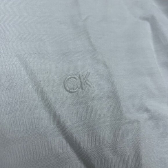 Calvin Klein Men’s White T-Shirt 2X-Large 100% Cotton Casual Crewneck d0704 - Picture 3 of 7